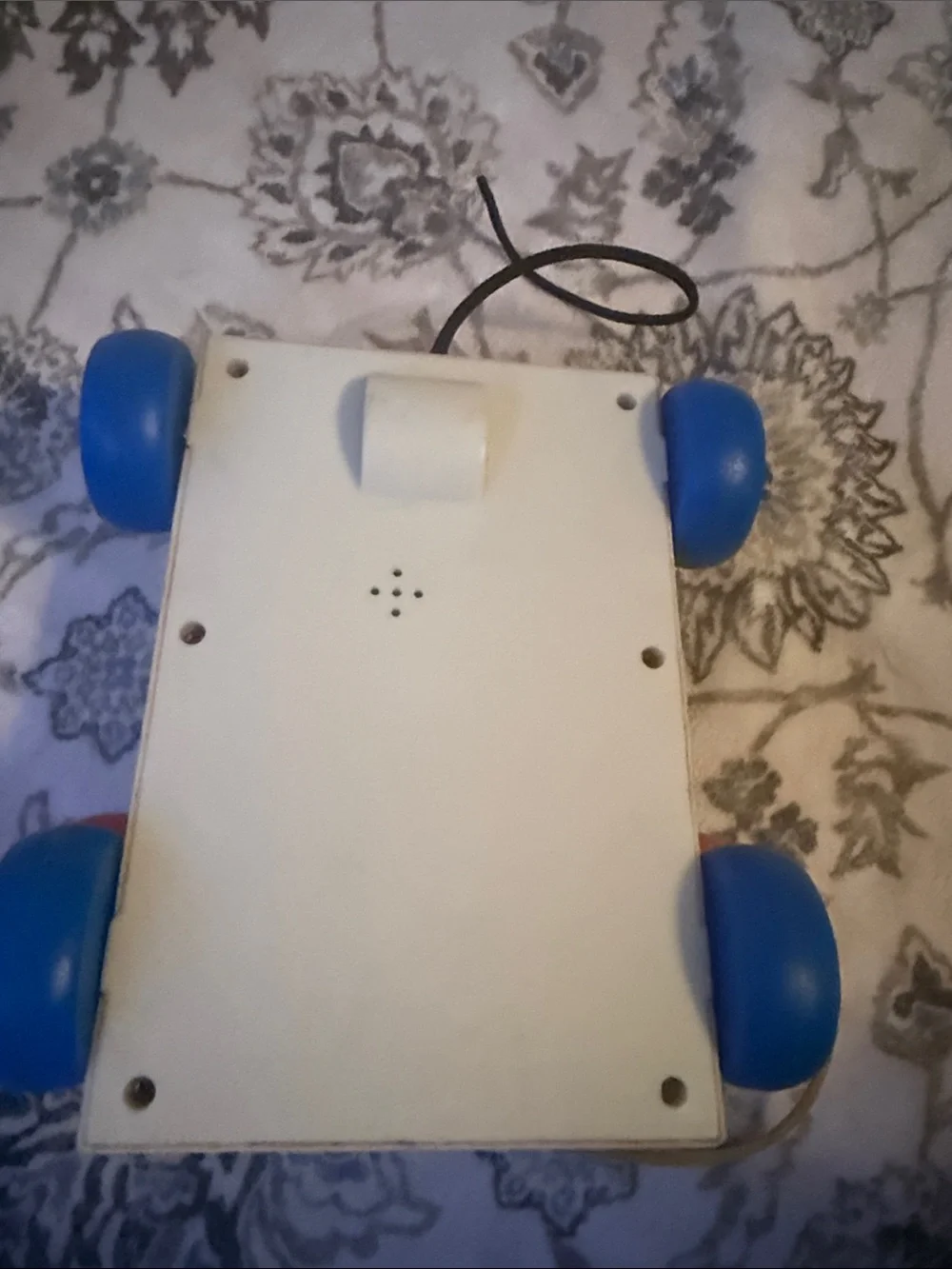 Vintage 1961 Fisher Price Chatter Phone #747 Telephone Pull Toy with Moving Eyes